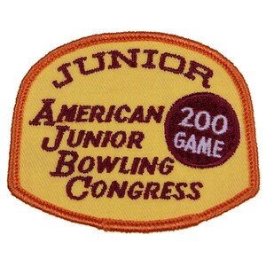 JA28 AMERICAN JUNIOR BOWLING CONGRESS 200 GAME ボウリング ワッペン パッチ ロゴ エンブレム アメリカ 米国 USA 輸入雑貨