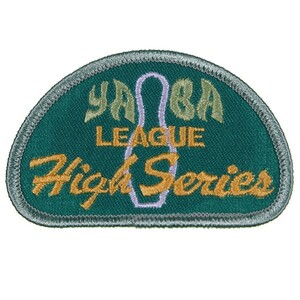 OB05 YABA Young American Bowling Alliance LEAGUE High Series ボウリング ワッペン パッチ ロゴ エンブレム アメリカ 米国 USA 輸入雑貨