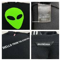 国内正規品　極美品　BALENCIAGA バレンシアガ　2021 alien ハイネック　ニット　セーター　XL オーバーサイズ　ブランドタグ・レシート！_画像4