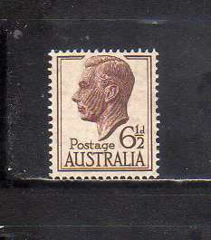 20E562 Australia 1952 year normal country . George 6.. image 6.5d unused NH