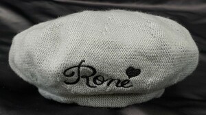 ot0143 0 used * RONIroni. hat gray grey black simple elasticity knitted soft beret pretty girl Kids child spring autumn winter Heart 