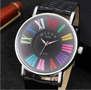 マイラー女性の腕時計ファッションカラー腕時計革バンドクォーツ腕時計カジュアルレディース腕時計レロジオfeminino