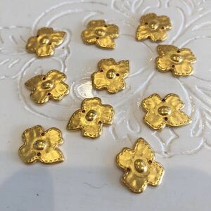  handicrafts for accessory parts flower type flower Gold color parts 