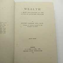 洋書　WEALTH 　　EDWIN CANNAN　1922年発行　P.S. KING & SON,LTD._画像2