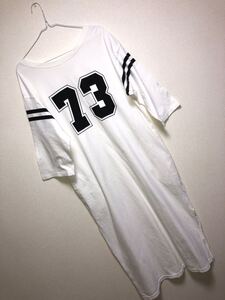 niko and... ニコアンド 2wayTシャツロングワンピ 白
