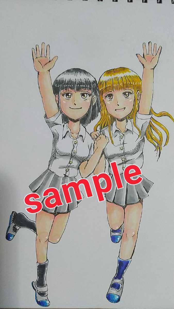 B5 Hand-Drawn artwork illustration best friend, comics, anime goods, hand drawn illustration