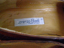 美品・ロレンツォバンフィ Lorenzo Banfiメッシュレザーブラウン 約25.5～26cm 6 メンズ イタリア製 _画像4