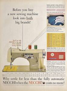  rare!1957 year Necchi Sewing Machine advertisement / sewing machine / electrical appliances /T