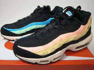 【即決 送料無料】海外限定 NIKE W AIR MAX 95 PRM FUZZY FUR 25.5cm US8.5新品 プレミアム ファジーファー 黒 ブラック マルチ DB9577-001