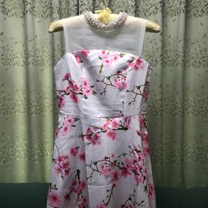 ロングワンピース花柄プリント