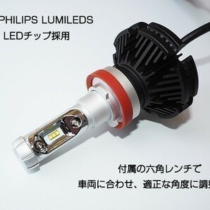 ■PHILIPS LED チップ 車検対応 プリウスα 40系 前期型 H11 LED ヘッドライト/ロービーム用 12000LM 3000K 6500K 8000Kの画像3