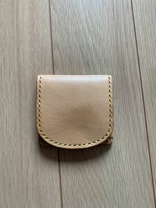  leather craft coin case change purse . Tochigi leather cow leather original leather natural 