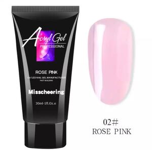【ジェルネイル】Misscheering ポリジェル 02ローズピンク 30ml