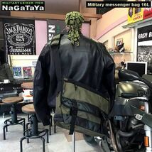 軍用BAG タクティカル メッセンジャーバッグ 16リットル ショルダーバッグ オリーブ アウトドア サバイバル_画像1