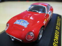 イクソ iXO　 1/43 「 アルファロメオ TZ 」 1964y Coupe des Alpesラリー出場車　 赤 ・送料 400円（レターパック発送）_画像2