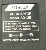 ＜＜送料無料＞ 即納　★FOSTEX ACアダプター AD-12B 12V 600mA 動作ｏｋ★○_画像2