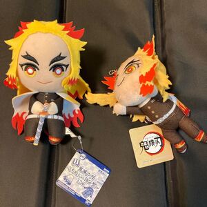 鬼滅の刃 煉獄杏寿郎 ともぬい伍ノ型 エクストラ寝そべりキーチェーンマスコットVol.3 ぬいぐるみ 2種セット 新品 未使用
