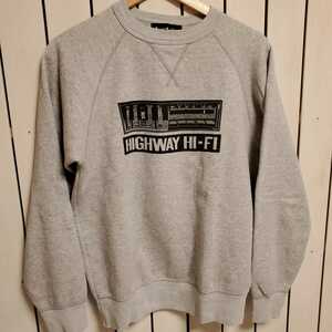 * Hysteric Glamour * sweatshirt men's F size made in Japan HIGHWAY HI-FI gray HYS