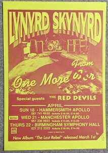 Lynyrd Skynyrd-One More From* Britain .. leaflet 