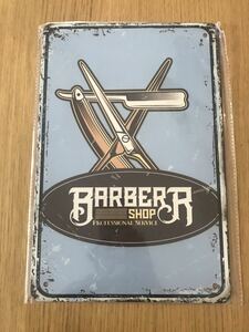 SALE☆理容・barber ブリキ看板1