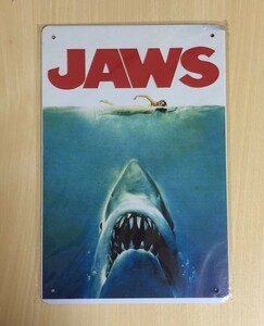 ジョーズ JAWS ビンテージ加工 ブリキ看板 レトロ アンティーク ヴィンテージ