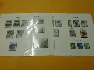 21MI　P　№15　世界の花切手　1989-93年　北朝鮮・他　計26種　4リーフ　未使用NH・VF　※説明欄必読