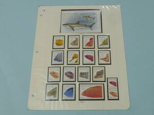 21MI　P　№12　魚貝類切手　1995年　パラオ　計17種+小型シート　1リーフ　未使用NH・VF