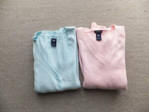 GAP ensemble knitted pastel pink (L size ) mint green (M size ) 2 sheets together 