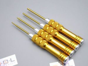 RJX製 新品　高品質　ミニ六角ドライバー 4本セット　1.5MM　2.0MM　2.5MM　3.0MM 　RJX3121Gold （12）