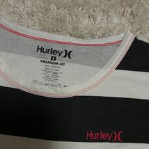 即決Hurley ハーレー 人気サーフ ロゴ刺しゅう ボーダー ドライフィット サイズS Tシャツ premium プレミアムフィット サーフ・スケート_画像2