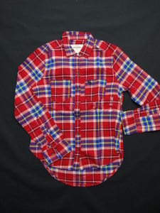 210614 Abercrombie & Fitch Kids girls long sleeve check shirt size S