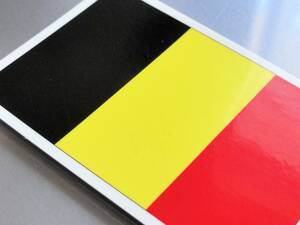 ■_ベルギー国旗ステッカー【2枚セット】Sサイズ 5x7.5cm■即買 耐水シール Belgium flag ヨーロッパ EU