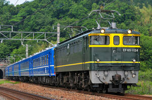 鉄道 デジ 写真 画像 EF65-1124(トワ釜) SL北びわこ 12系 回送 4