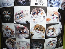 ★猫ちゃん～マニア！！★【 Henry Cats & Friends 】ヘンリーキャッツ&フレンズ キャンパス 猫ネコ ショッピング トートバック ★★_画像5