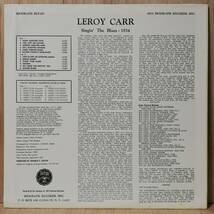 【LP】LEROY CARR - SINGIN' THE BLUES - 1937 - *1_画像2