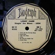 【LP】LEROY CARR - SINGIN' THE BLUES - 1937 - *1_画像4