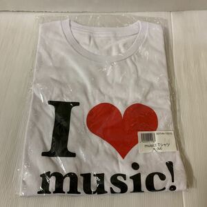 WE ハート（LOVE）NAMIE HANABI SHOW（安室奈美恵）／I ハート（LOVE）music!Tシャツ WHITE Mサイズ