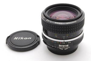 Nikon Ai NIKKOR 28mm f2.8 動作も写りもOKです。概ねキレイです。前後キャップ付きです。