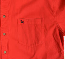 1990s Eddie Bauer Cotton s/s shirts XL Red オールドエディーバウワー 半袖シャツ 赤 レッド アウトドア_画像4