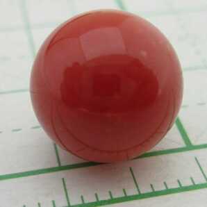 【TOP】血赤珊瑚 サンゴ 11mm 片穴ルース リング ペンダントトップ 指輪 ブローチ 根付 e982.