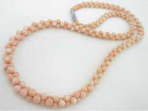 [TOP] peach .. coral 38.8g necklace loose bracele netsuke u786.