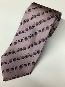 新品　日本製ネクタイ 　かわいいピンクドットと大人柄　シルク100%お買い得サービス