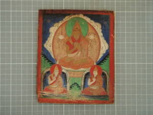 Art hand Auction Mandala tibetana Thangka de mediados del siglo XIX, original garantizada, Obra de arte, Cuadro, otros