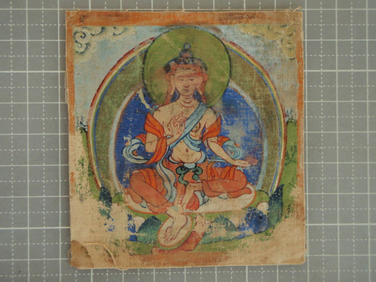 तिब्बती थांगका मंडला नंबर 3 18वीं सदी की मूल गारंटी, कलाकृति, चित्रकारी, अन्य