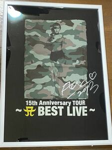 浜崎あゆみ 2013 15th Anniversary TOUR ～BEST LIVE～ 直筆サイン入りTシャツ額装品