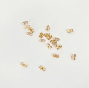 ハンドメイドキャッチピアスピンクゴールドアクセサリーパーツ素材材料【haruchironリボン】