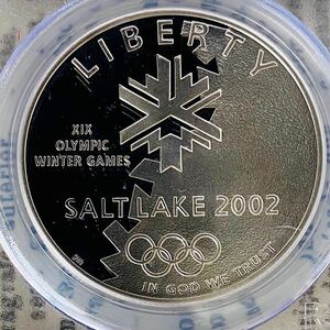 アメリカ PCGS 2002 PR69 オリンピックコイン M.マーカンティ銀貨 ソルトレイク