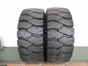 X1092-ダンロップ POWERLIFTER DG 27×10-12 RIM8.00 未使用 2本セット フォークリフト ノーパンク