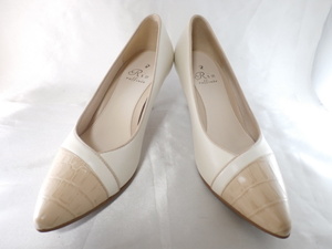 RIZ RAFFINEE* original leather pumps *23*EE* trying on only * search ....23