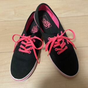 レア！VANS バンズ　オーセンティック　黒×ピンク Authentic